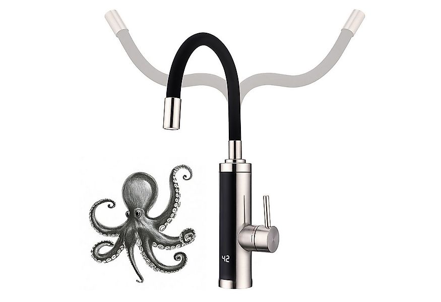 HOMELODY Küchenarmatur Elektrischer Wasserhahn Durchlauferhitzer 3000W mit günstig online kaufen