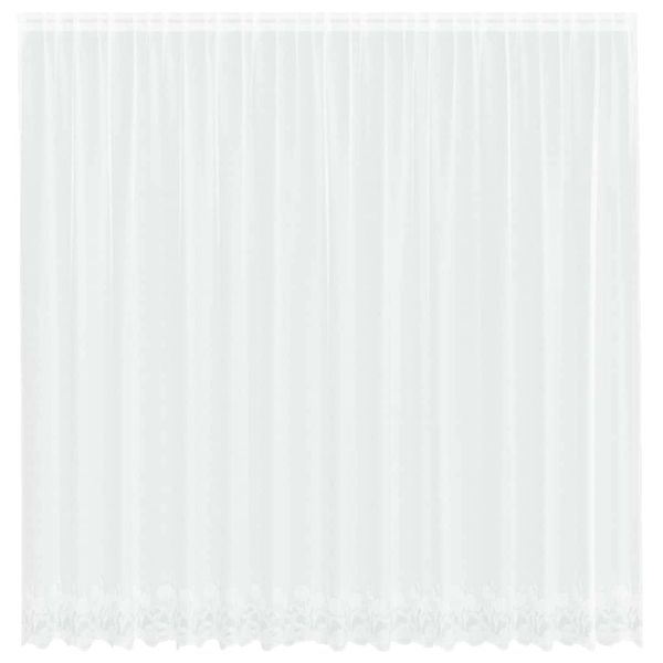 vidaXL Spitzenvorhang mit Vorhängen Weiß 400x200cm Polyester 4107793 günstig online kaufen