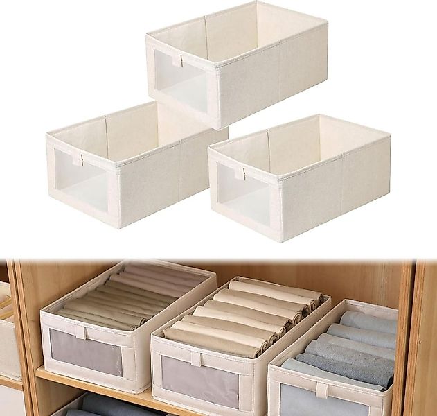 Coonoor Aufbewahrungsbox 3er Ordnungsboxen Aufbewahrung Schrank Wardrobe günstig online kaufen