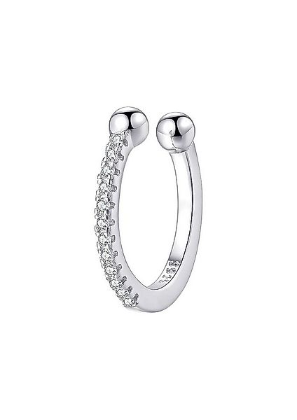 Hey Happiness Ohrklemme Basic Single Ear Cuff Zirkonia, Fake Ohrring Silber günstig online kaufen
