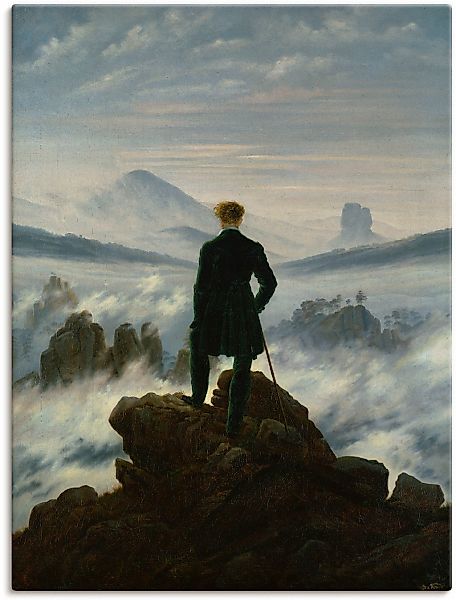 Artland Wandbild "Der Wanderer über dem Nebelmeer. Um 1818" Mann 1 Stk. tlg günstig online kaufen