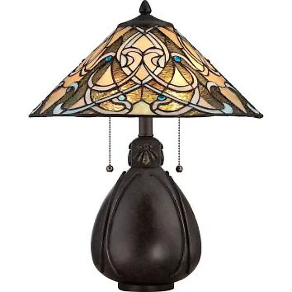 Tischlampe ETERNO 5 Buntglas H:50cm Tiffany Lampe günstig online kaufen