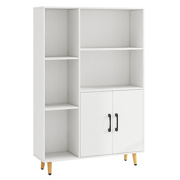 KOMFOTTEU Hochschrank Mehrzweckschrank Bücherschrank mit 5 günstig online kaufen