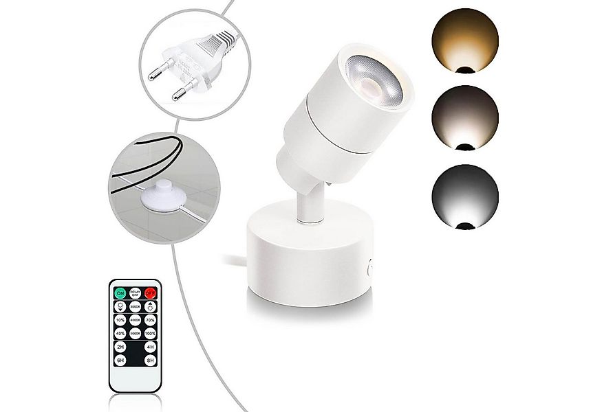 MUPOO LED Wandstrahler Dimmbar 5W LED-Strahler Innen mit Fernbedienung, Tim günstig online kaufen