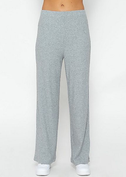 SASSYCLASSY Stoffhose Lässige Schlupfhose mit Wide-Leg Gerippte Stoffhose m günstig online kaufen