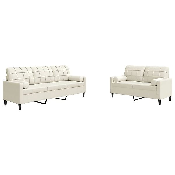 vidaXL Sofa 2-tlg. Sofagarnitur mit Kissen günstig online kaufen