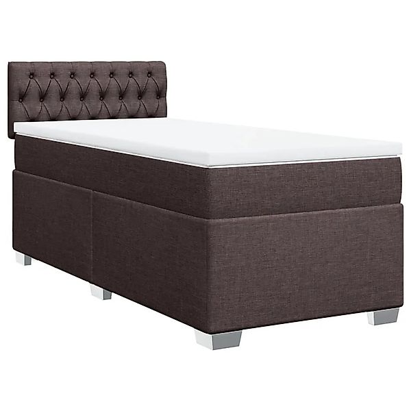 vidaXL Boxspringbett mit Matratze Dunkelbraun 90x190 cm Stoff 3285753 günstig online kaufen