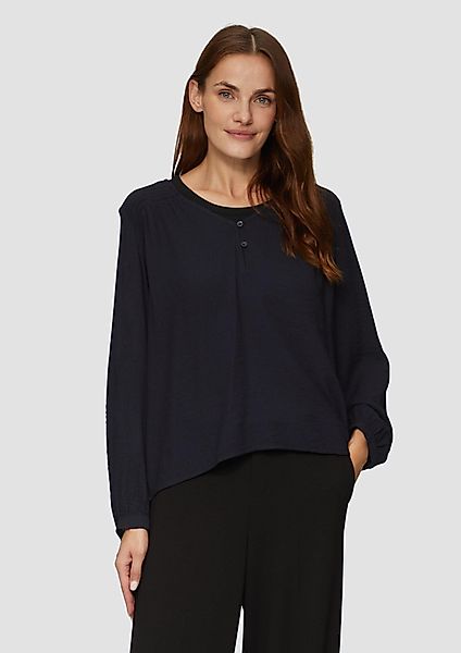 s.Oliver Langarmbluse Strukturierte Bluse aus Viskosemix günstig online kaufen