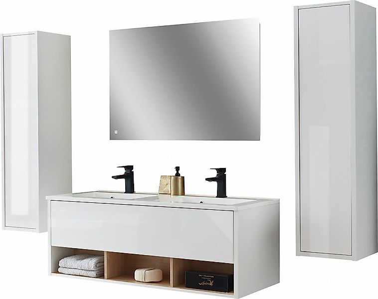 PLACES OF STYLE Badmöbel-Set "Studio Line, Bad im modernen Design, 4-teilig günstig online kaufen