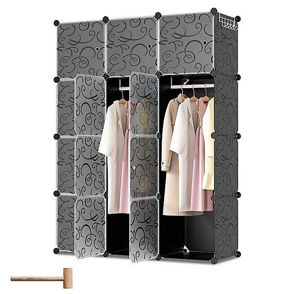 Clanmacy Kleiderschrank DIY 12/16 Würfel Steckregal günstig online kaufen