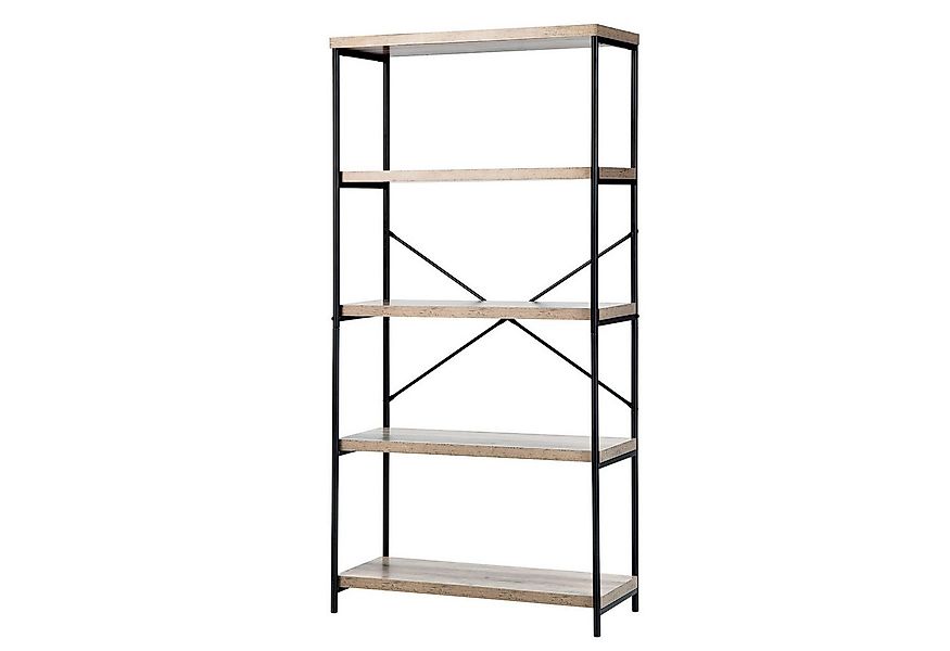 COSTWAY Bücherregal, 5 Ebenen, Standregal mit Metallrahmen, 79x35x160cm günstig online kaufen