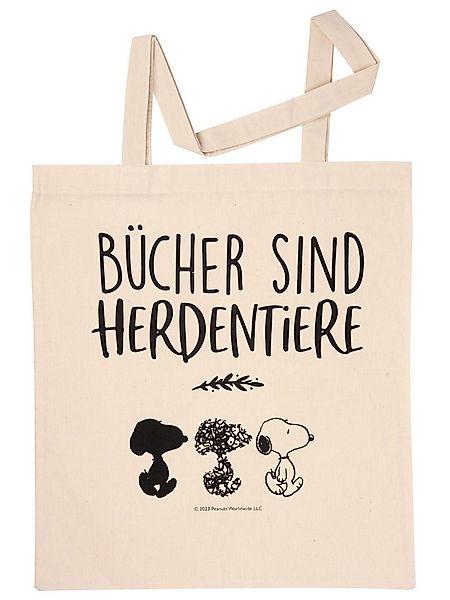 United Labels® Tragetasche Peanuts Snoopy - Bücher sind Herdentiere günstig online kaufen