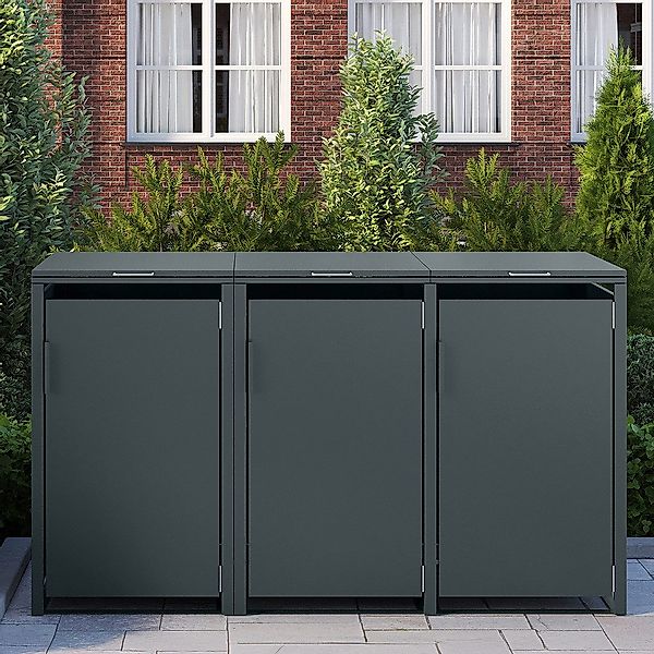 STEELSØN Mülltonnenbox Thoria 240L aus verzinktem Stahl (Anthrazit, verfügb günstig online kaufen