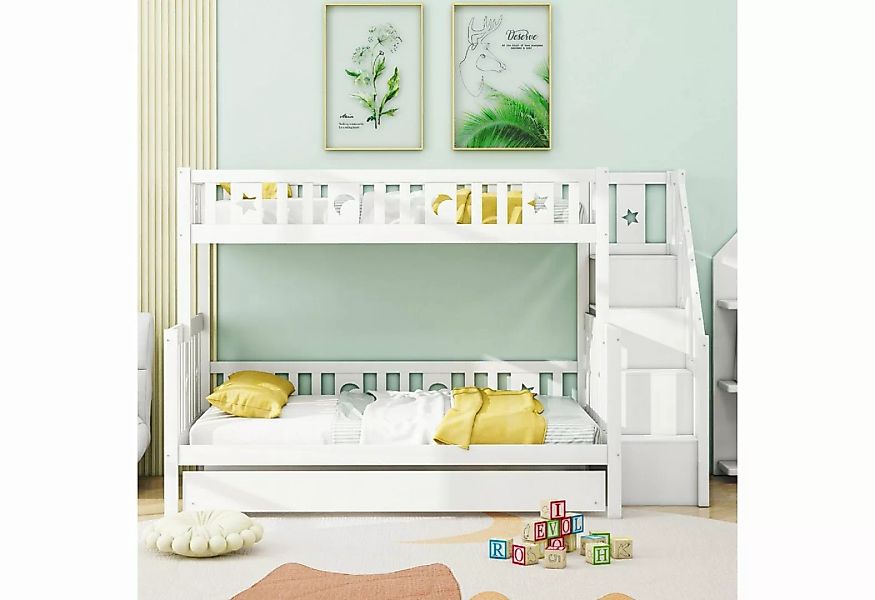 Gotagee Kinderbett 90x200/140x200cm Bett Kinderbett mit Ausziehbett Doppelb günstig online kaufen