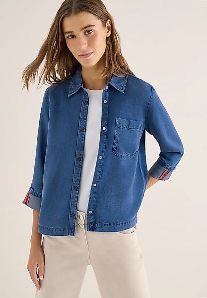 Cecil Hemdbluse 3/4-Arm und im Denim-Look günstig online kaufen