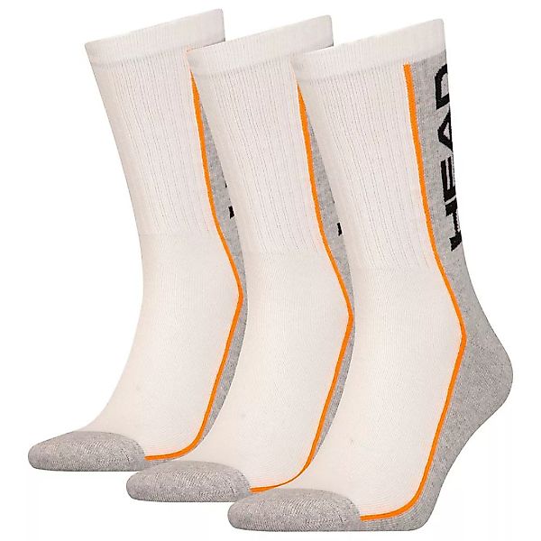 Head Stripe Crew Socken 3 Paare EU 43-46 White / Grey günstig online kaufen