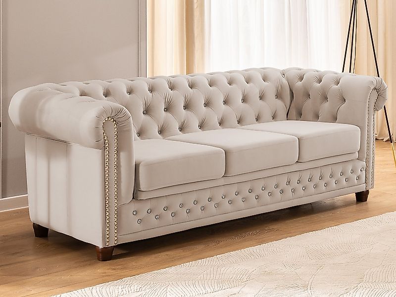 S-Style Möbel Chesterfield-Sofa 3-Sitzer mit Schlaffunktion Cleo Blink aus günstig online kaufen