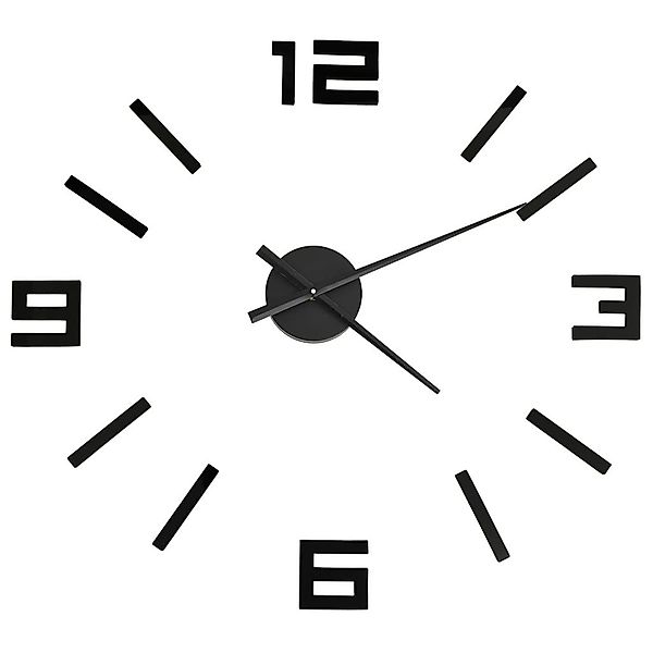 vidaXL Wanduhr 3D-Wanduhr Modernes Design Schwarz günstig online kaufen