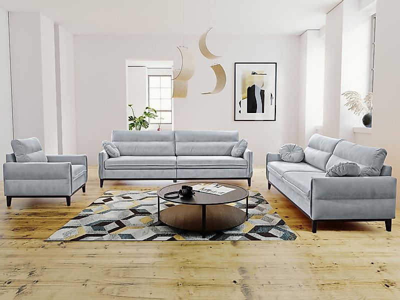 Beautysofa Polstergarnitur Belweder, (Couchgarnitur 321 Möbelset), Sofa 3-S günstig online kaufen