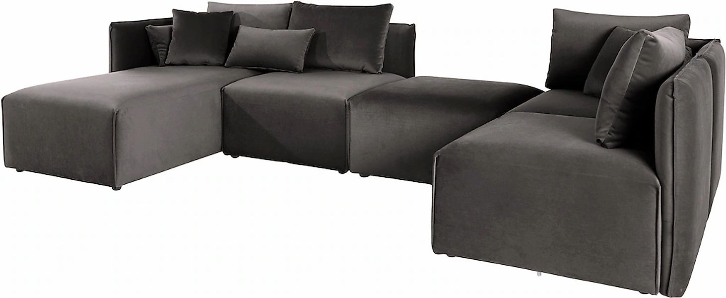 OTTO home Wohnlandschaft "Nöre U-Form" 5 Teile, in vielen Bezugsqualitäten günstig online kaufen