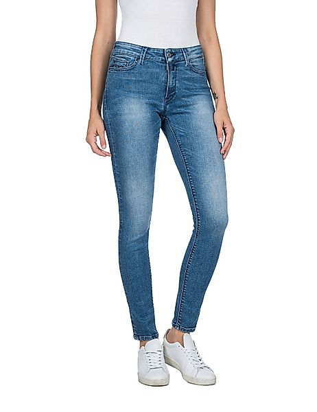 Replay Damen Jeans Luzien - Skinny Fit - Blau - Medium Blue Denim günstig online kaufen