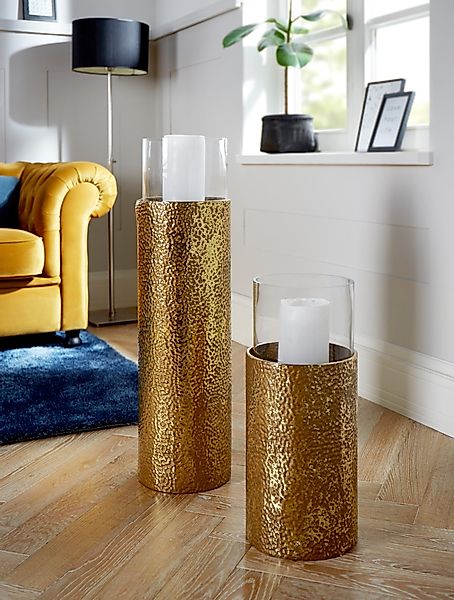 Home affaire Windlicht, (1 St.), Bodenwindlicht, aus Metall, mit Glaseinsat günstig online kaufen