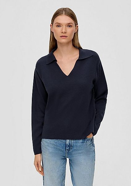 s.Oliver Longpullover Strickpullover Pullover aus Viskosemix günstig online kaufen