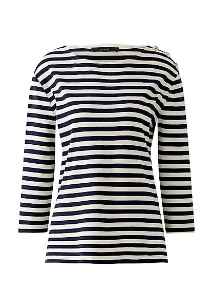 Oui Langarmshirt SUNALA T-Shirt reine Baumwolle günstig online kaufen