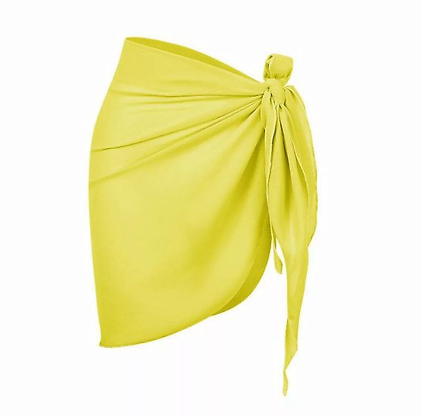 ZWY Strandkleid Wickelrock Strandkleid rockabilly kleider damen Gelb pareo günstig online kaufen