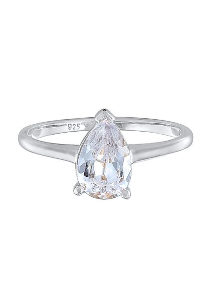 Elli Fingerring Solitär Zirkonia Tropfen 925 günstig online kaufen
