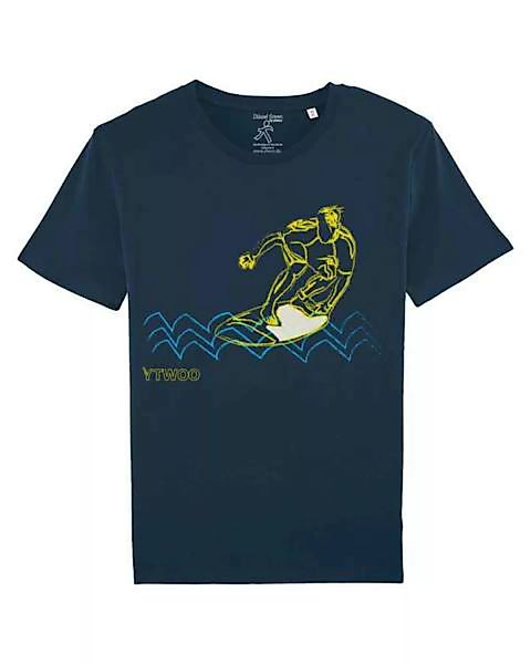 Herren T-shirt Mit Wellenreiter, Surfer Bio Shirt günstig online kaufen