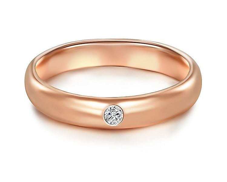 Trilani Silberring roségold, mit Zirkonia im Brillant-Look günstig online kaufen