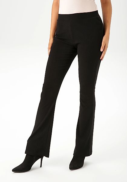 Aniston CASUAL Schlaghose, aus weichem, strukturierten Jersey - NEUE KOLLEK günstig online kaufen