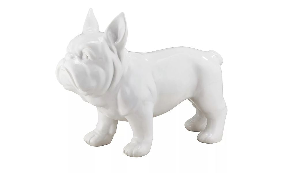 Deko Hund - weiß - Polyresin (Kunstharz) - 30,7 cm - 23,5 cm - 13,5 cm - De günstig online kaufen