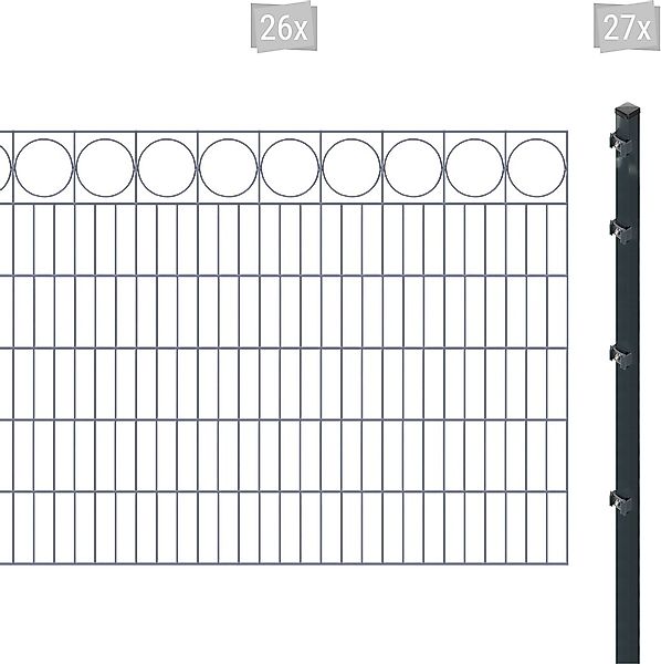 Arvotec Doppelstabmattenzaun "ESSENTIAL 120 zum Einbetonieren "Ring" mit Zi günstig online kaufen