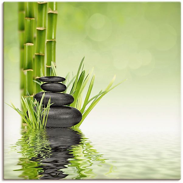 Artland Wandbild "Spa Steine" Spa 1 Stk. tlg. als Alubild, Outdoorbild, Lei günstig online kaufen