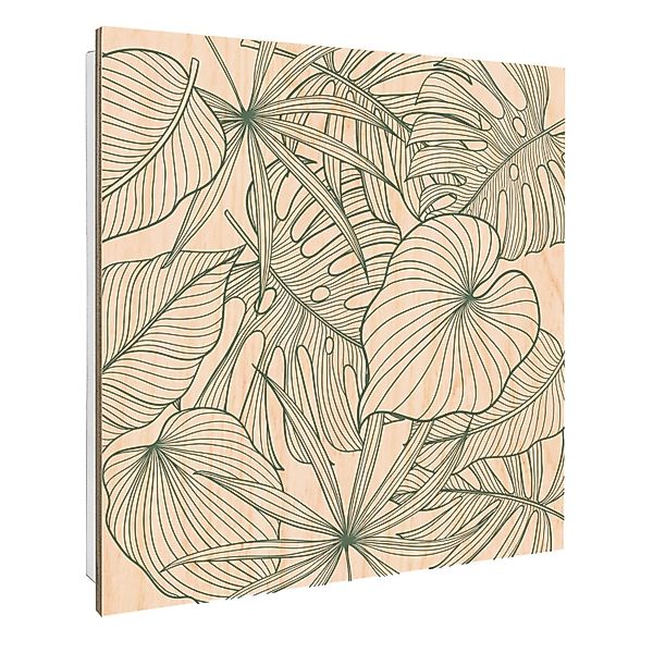 Banjado Schlüsselkasten mit Holzfront 30x30cm Weiß Scharnier Links 50 Haken günstig online kaufen
