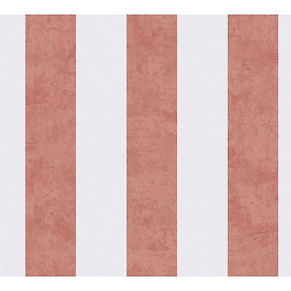 A.S. Creation Vliestapete Streifen 10,05 m x 0,53 m Creme-Rot FSC® günstig online kaufen