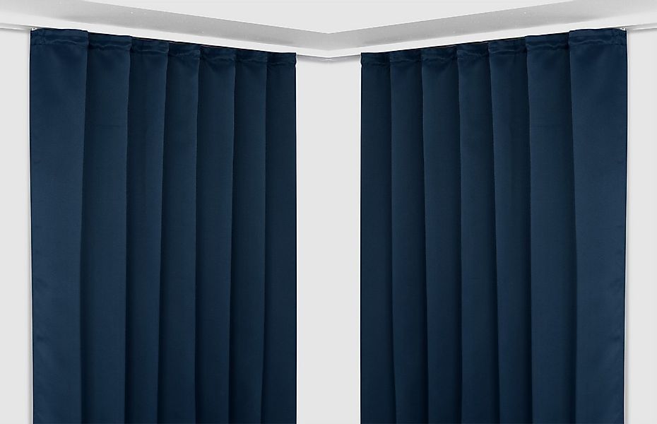 Beautex Verdunkelungsvorhang 2er Set Verdunkelungsgardine mit U-Band, Black günstig online kaufen