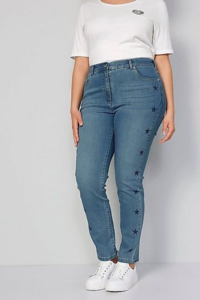 MIAMODA Regular-fit-Jeans Jeans Slim Fit seitliche Sterne 5-Pocket günstig online kaufen