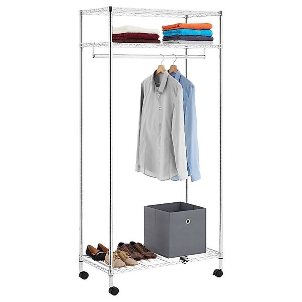 IDIMEX Garderobenständer BRINDISI, Garderobenwagen BRINDISI Chrom, günstig online kaufen
