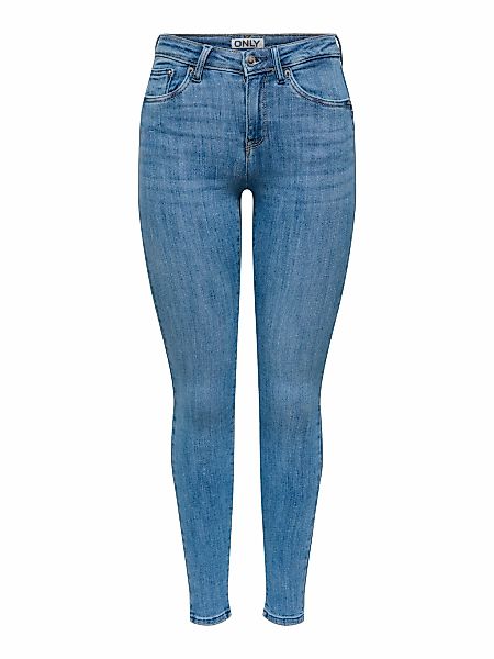 ONLY Skinny-fit-Jeans "ONLPOWER MID WAIST PUSH UP ANK DET DNM" Baumwollmisc günstig online kaufen