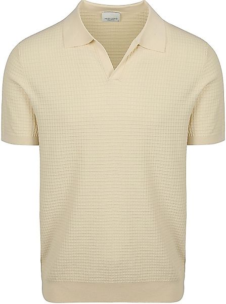 Profuomo Poloshirt Riva Structure Ecru - Größe M günstig online kaufen