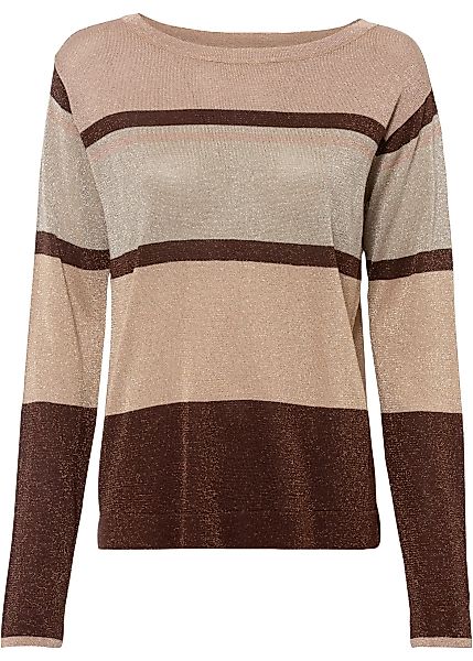 Lurex-Pullover mit Streifen günstig online kaufen