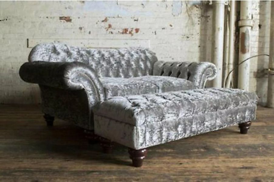 JVmoebel Chesterfield-Sofa, 2 Sitzer + Hocker Chesterfield Sofagarnitur Sof günstig online kaufen
