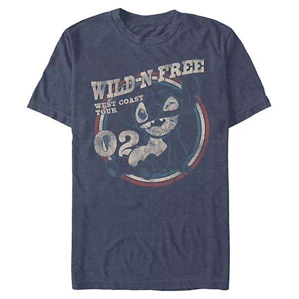 Disney - Lilo & Stitch - Stitch Americana Circle - Männer T-Shirt günstig online kaufen