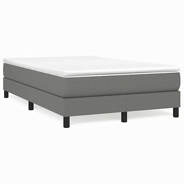 furnicato Bettgestell Boxspringbett mit Matratze Dunkelgrau 120x200 cm Stof günstig online kaufen