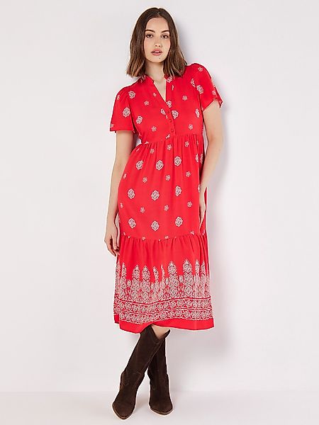 Apricot Midikleid Block Print Tiered Dress, günstig online kaufen