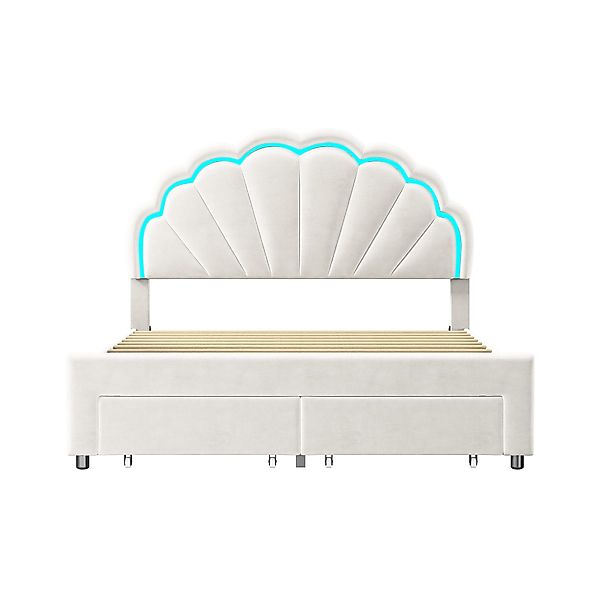 Gdood Polsterbett Kinderbett Doppelbett Stauraumbett LED, günstig online kaufen