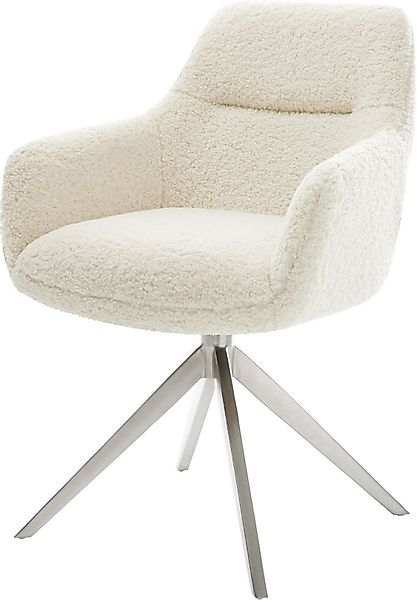 DELIFE Polsterstuhl Pejo-Flex, Kreuzgestell breit Edelstahl günstig online kaufen